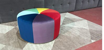 Pouf circolare ARCOBALENO